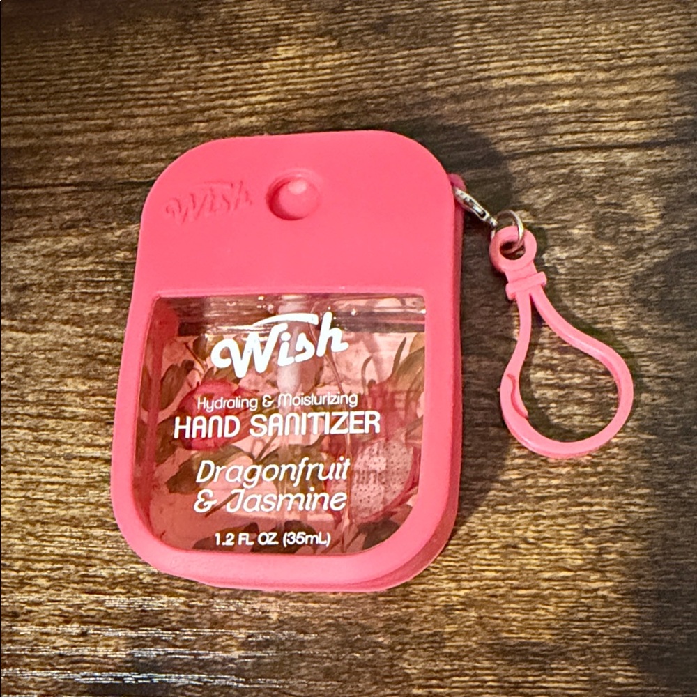 Wish Pink Hand Sanitizer Holder with Clip